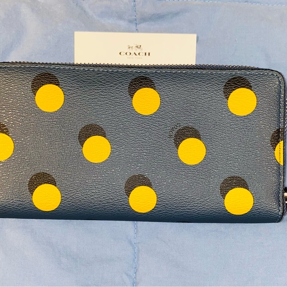 New - Coach Wallet…Navy Blue w/mustard color dots.
Fun & Playful!! - Picture 3 of 5
